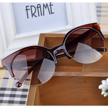 2015 Vintage Semi Rimless UV 400 Protection Glasses Cat Eye Sunglasses Women Glasses Eyewear PMPJ093 53
