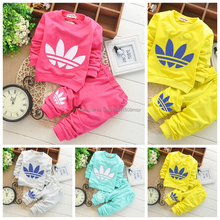 2015 New Spring Baby Shirt+Pants 100% Cotton Baby Clothing Sets 2PC suits Round-neck Baby boys girls Tracksuits Free shipping