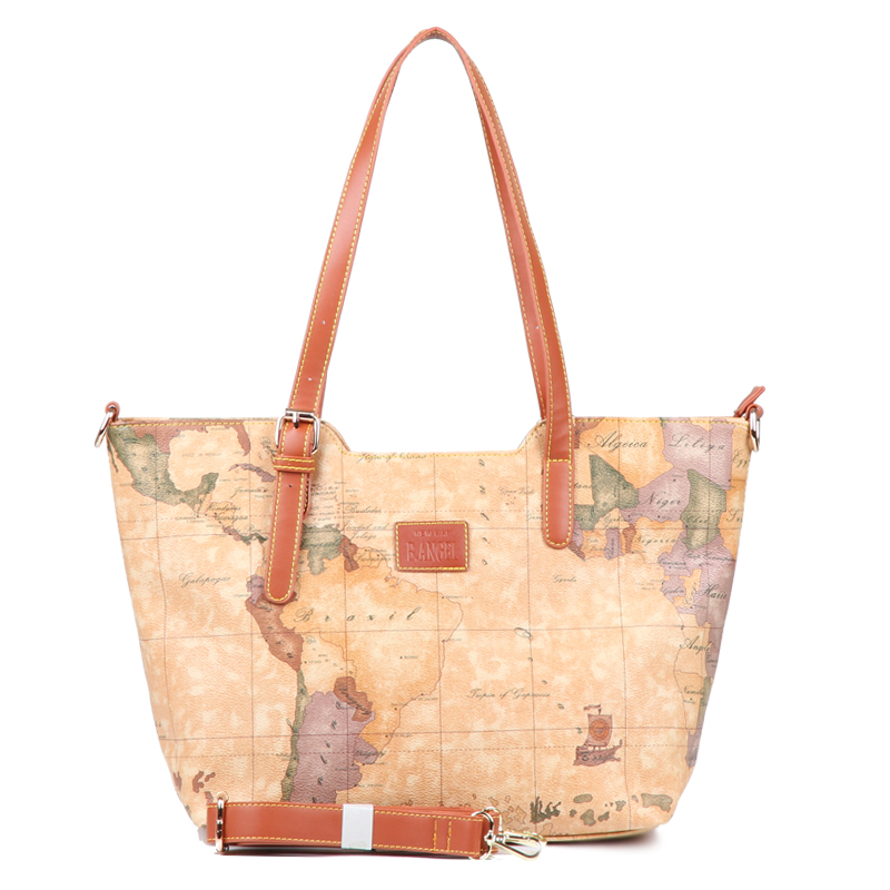 Map Of The World Shoulder Bag Free Shipping 2015 world map bags shoulder bag tote bag shoulder bag hot-selling women's