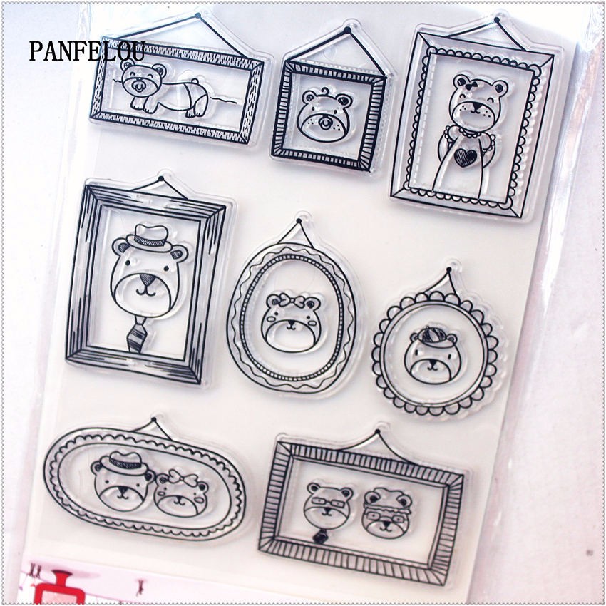 1 pc 11.3*15.56cm Transparent Silicone Rubber Clear Stamps Scrapbooking 