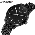 Luxury Secret Black Quartz Watch Men Full Steel band Business Casual Japan Clock Brand SINOBI Wristwatch