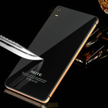 For Lenovo K3 Note Top Quality Luxury Aluminum Metal Frame with Tempered Toughened Glass Plastic Battery Cover Case