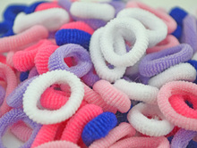 100Pcs / Lot Child Baby Small Rubber Bands Elastic Ponytail Holders Hair Ring Accessories Girl Rubber Bands Tie Gum