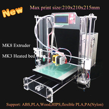 Free shipping 2015 Newest coming high quality bigger size He3d X-i3 3d printer with 8GB SD LCD