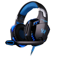 2016 Each G2000 pc gamer wired gaming headset stereo gaming headphone with microphone noise canceling usb for Led light computer