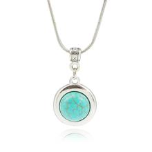 Fashion Jewelry Pendant Turquoise Chain Necklaces & Pendants For Women Style Vintage Necklace New Accessories