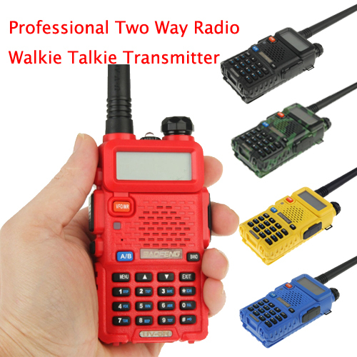 2015 New BAOFENG UV 5R Professional Dual Band Transceiver FM Two Way Radio Walkie Talkie Transmitter