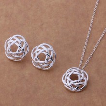 AS214 Scorching 925 sterling silver Jewelry Items Earring 334 + Necklace 697 /blaakcha ajaajaha