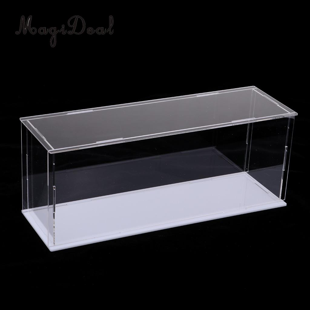 Assembled Box Dustproof Gloss Base 28*8*11cm Acrylic Display Case