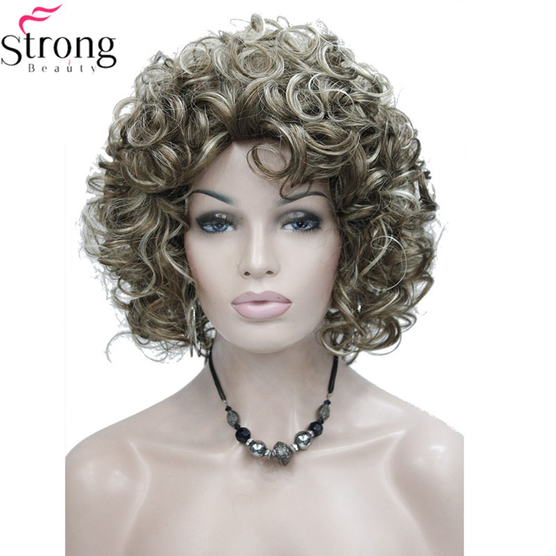 brown wig with blonde highlights