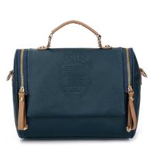 2016 Fashion Women Bag New Wave British double pull crown package Female Handbags College Wind Handbag shoulder Messenger bags