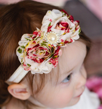 20Clrs Newborn Baby Girls Satin Ribbon Flower Headbands Photography Props Infant Baby Headband children Accessories W106