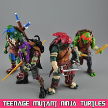 2014 New NECA Toy 4 pieces/lot Teenage Mutant Ninja Turtles hasbroeINGlys Action Figure tmnt Model Toys for boys Christmas Gift