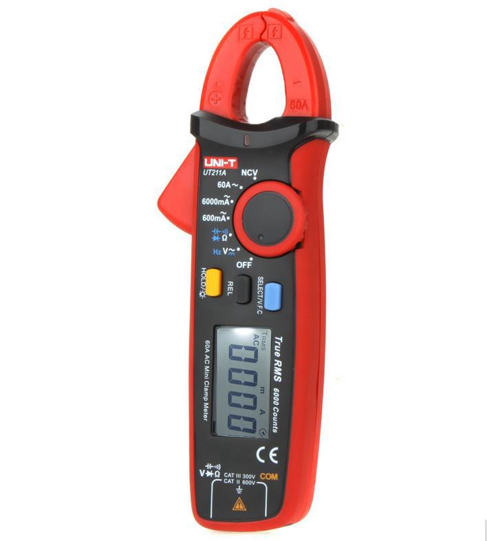 High Resolution UT211A UNI T True RMS Mini Clamp Meters Auto Range V F C NCV