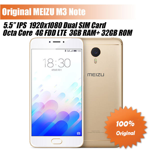 Original MEIZU M3 Note Meilan Note 3 4G LTE Smartphone Helio P10 Octa Core 5.5" 1080P 2GB RAM 16GB ROM 4100mAh Big Battery