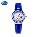 Disney brand children Wrist Watches Boys Girls 30m Waterproof Quartz Mickey Cartoon kids watch Leather