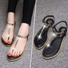 2016 summer new women sandals flip Roman sandals women with flat beach sandals big yards 41 42 43