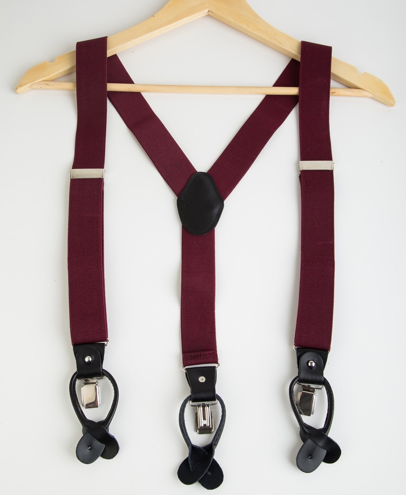 Wholesale New Bretelles Genuine Leather Dual Suspenders Ligas Male Men