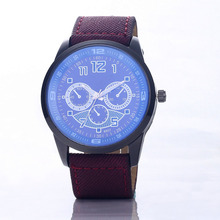 2016 men watch Cowboy Watchband man wristwatch Imitate SapphireCrystal mens quartz watches high quality popular designer