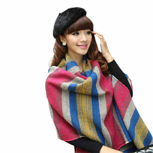 Amazing Fashion Women’s Large Tartan Scarf Shawl Stole Plaid Tassels Knitting Scarf