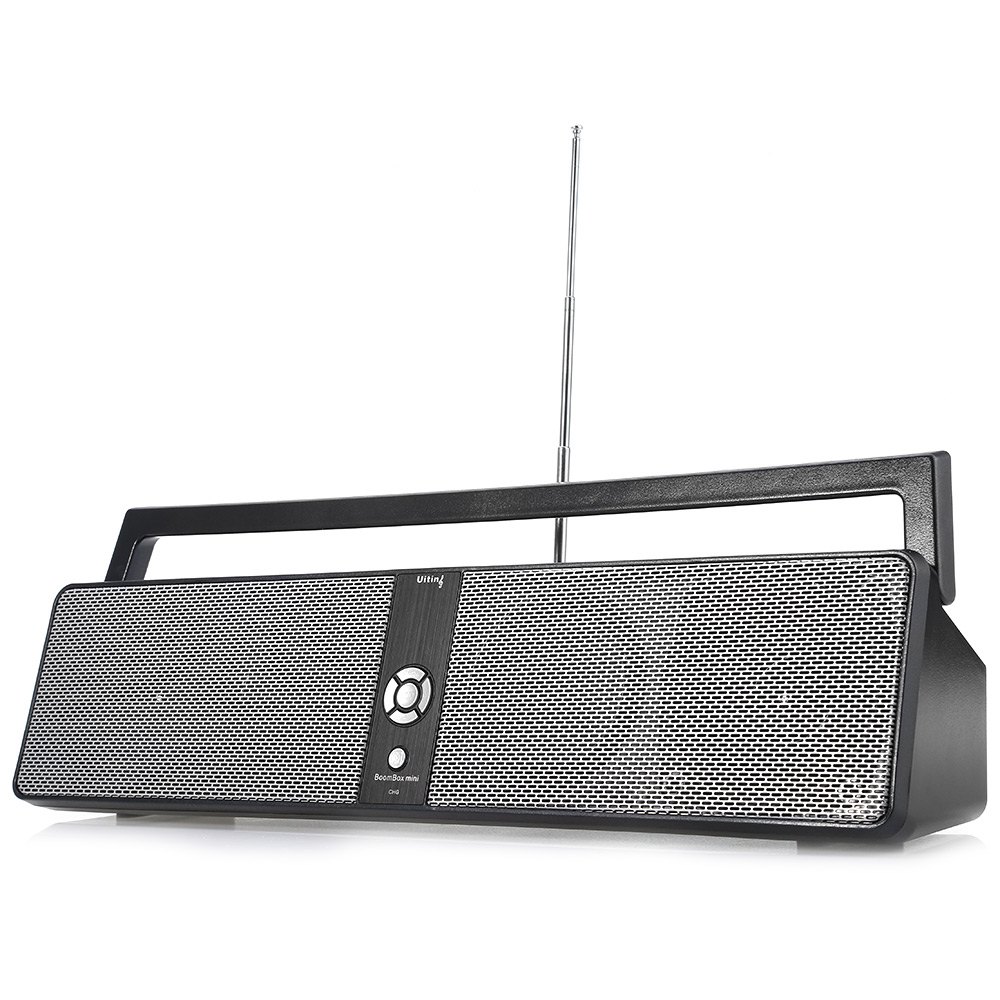 BTK 3301 Portable HiFi Boombox Wireless Bluetooth Speaker with USB Input AUX Input TF Card Playing FM Function