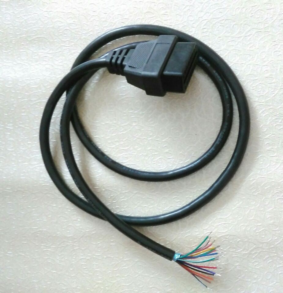 Wholesale OBD OBD2 OBD-II Opening Cable 16 Pin Female Extension Connector Diagnostic Extender 100cm 1