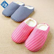 2016 Winter Cotton Household Slippers Men Women Pantufas Home Shoes Striped Slipper Soft Floor Pantuflas Indoor Pantofole Donna