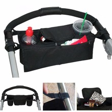 2015 New Black Baby Stroller Cup bag Organizer Baby Carriage Pram Buggy Cart Bottle Bags Stroller Accessories