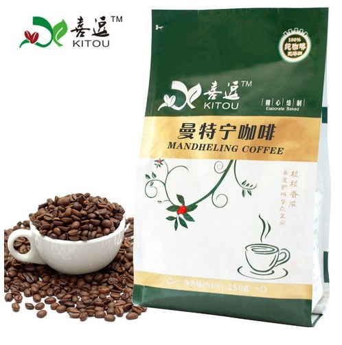 Free shipping Mandailing Coffee 250g Sumatra Mandheling Sugarless Coffee Ceans Baking MoHei Coffee Powder Free Shipping
