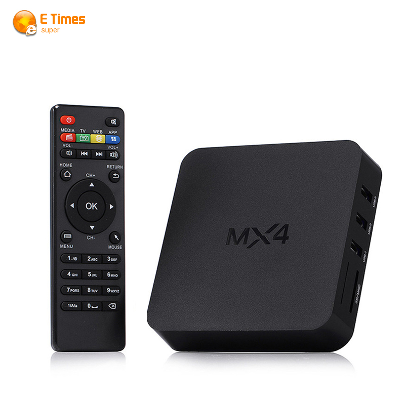 RK3229 MX4 Smart TV Box Quad-core Cortex A7 1G/8G Android 4.4 TV BOX XBMC DLNA UHD 4K 3D H.265 Bluetooth WiFi HD Set-top Tv Box