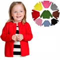 Baby Girls Sweater Cardigan Cotton Clothing Knitted Jacket Sweater Coat Little Girls Clothes Mother Daughter Matching