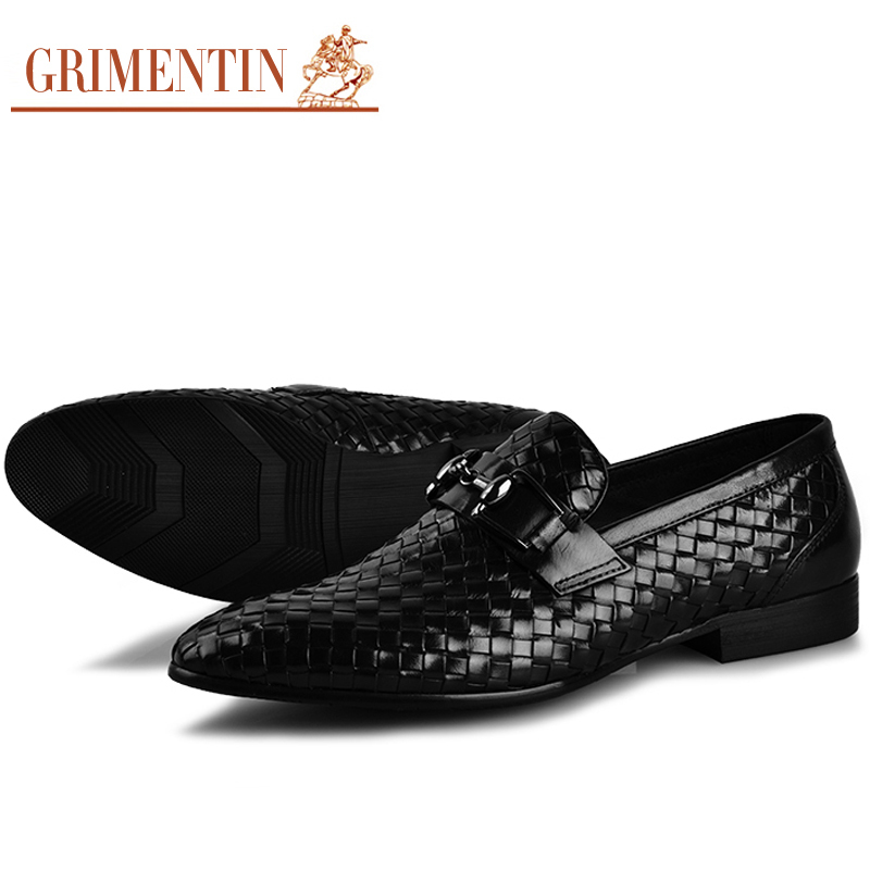 New-2015-handmade-men-dress-shoes-genuine-leather-braided-slip-on ...