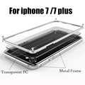 For iphone 7 Metal Bumper Case Coque for iphone 7 Plus Case Luxury Aluminum Frame PC