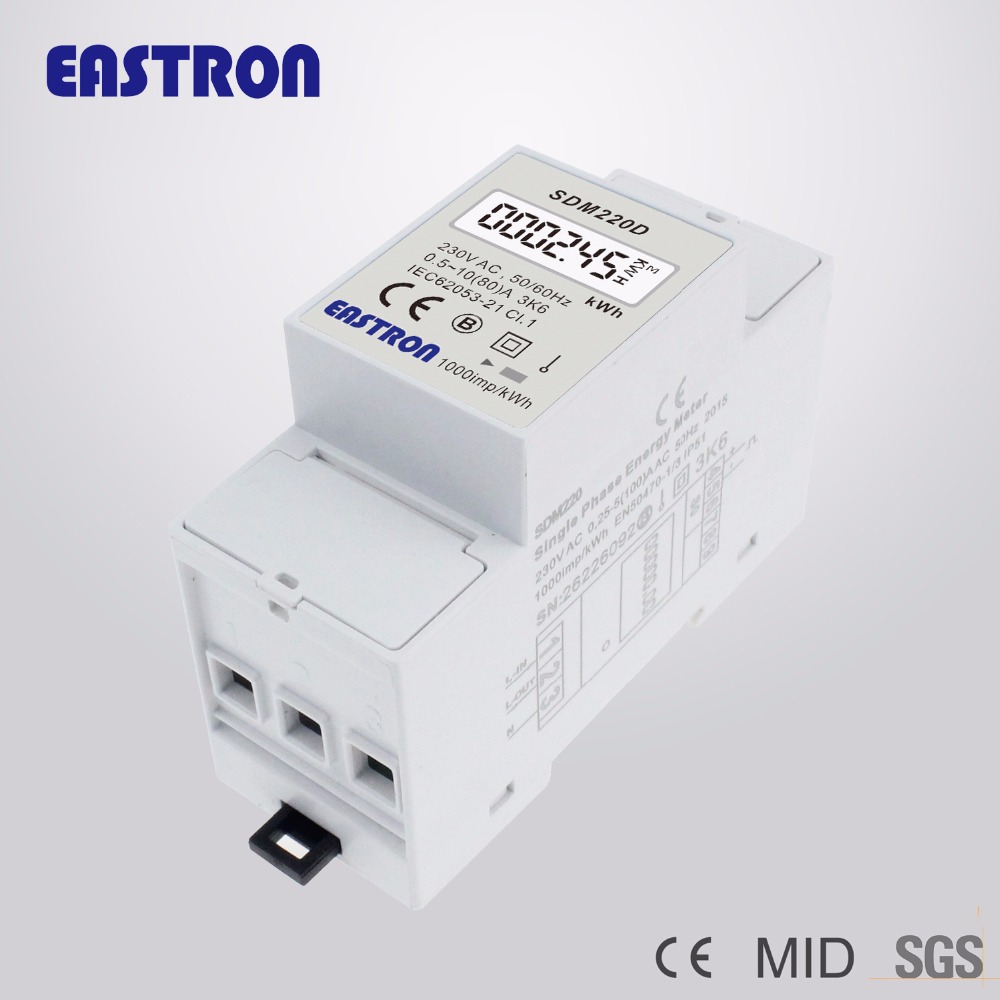 Купить sdm220d однофазный счетчик электроэнергии, импульсный выход, 2p ...