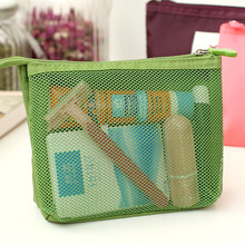 2 pieces lot Travel accessories waterproof hanging mesh women cosmetic bag makeup brush storage bags