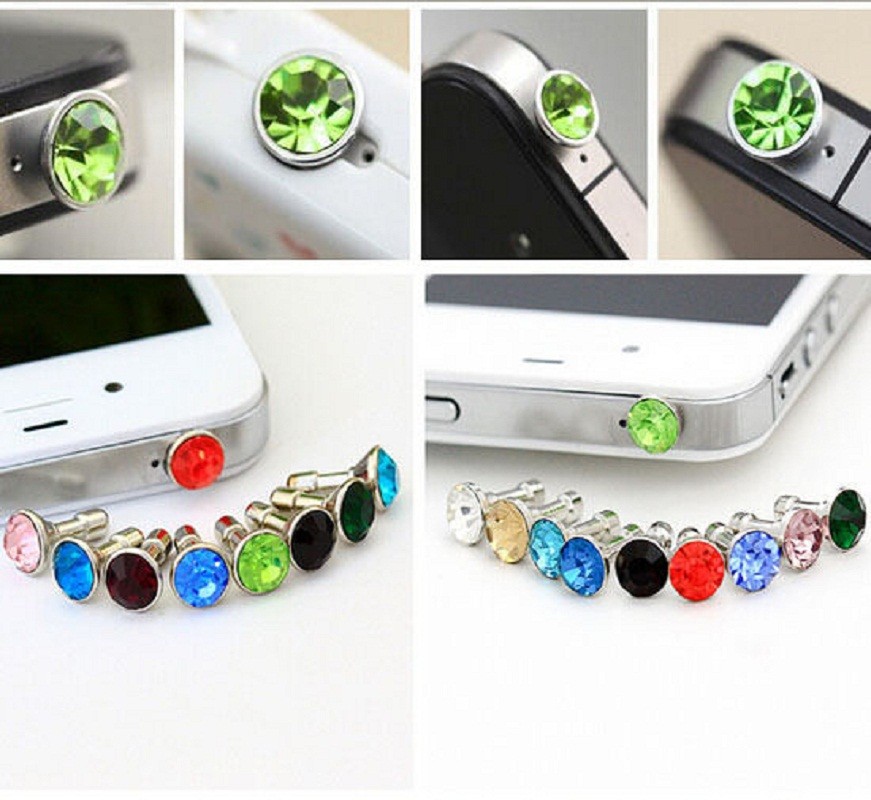 10PCS/LOT 3.5MM Diamond Rhinestone Anti Dust Plug Earphone Plug for iPhone 4 4s 5 5s 6 6s for Samsung Mobile Phone Accessories 10PCS/LOT 3.5MM Diamond Rhinestone Anti Dust Plug Earphone Plug for iPhone 4 4s 5 5s 6 6s for Samsung Mobile Phone Accessories