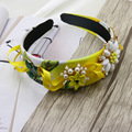 2016 New product euramerican baroque fashion hair accessories pearl leaves flowers rhinestone female hairband jewelry ornament