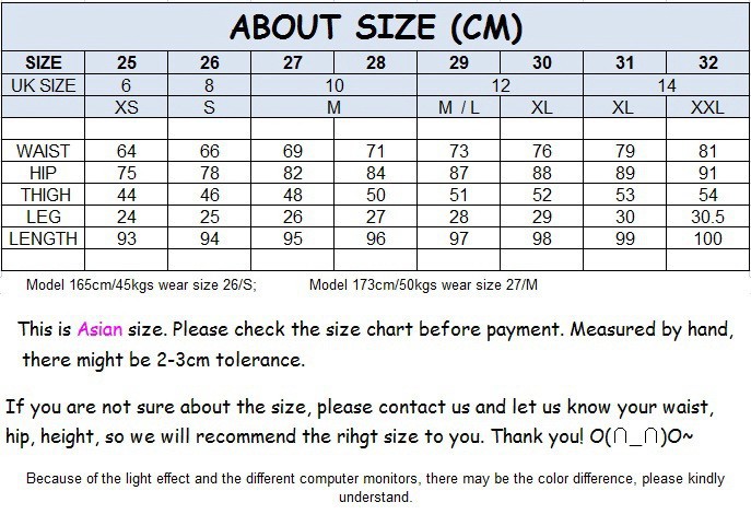 size information