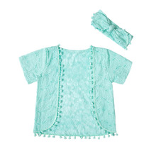 Summer Baby Kinomo Cardigan New Design Baby Girl Kids clothes with headband