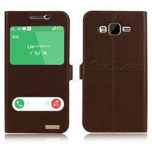Retro Genuine Leather Flip Stand Cover Cases For Samsung Galaxy J5 J500 J500F Smart Mobile Phone Case & Touch screen Window