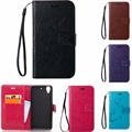 Vintage Butterfly embossed Wallet PU Leather Case For HTC Desire 626 Hand Strap bag Flip Cover
