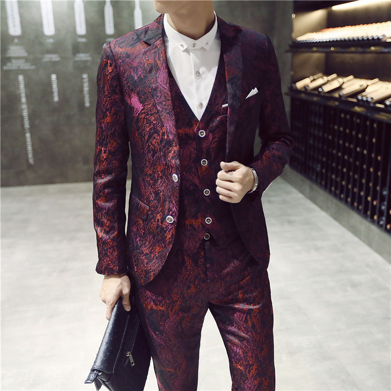 2015 winter new men Korean Slim a buckle wool suit men s business casual suit