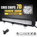 Oslamp 7D CREE Chips 300W 28 inch LED Work Light Bar Combo Beam Offroad Led Bar