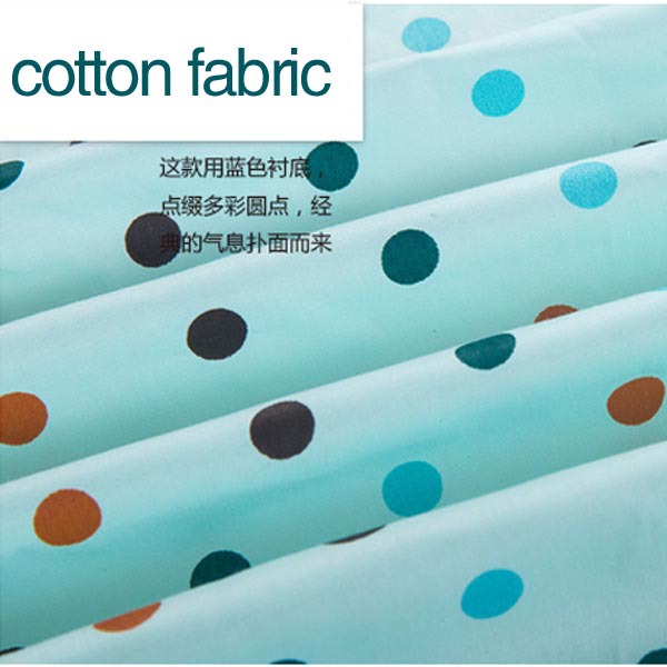 1 meter bule dot 100% cotton fabric for sewing,soft cloth for baby bedding,dress and so on,width 160CM