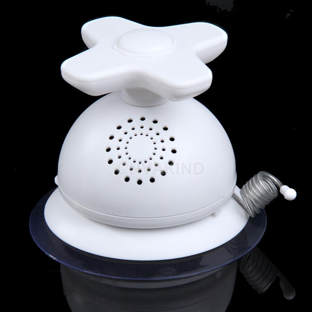  Cu3 AM FM Waterproof Bathroom Shower Music Antenna Radio Suction Cup White