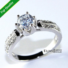 Fashion Wedding Engagement Rings for Women Wholesale 925 Sterling Silver Crystal Ring Jewelry 2015 Womens Jewellery