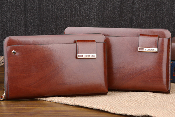 brand wallet men's purse men brown clutch bag mens genuine leather wallet monedero carteira masculina cartera hombre billeteras