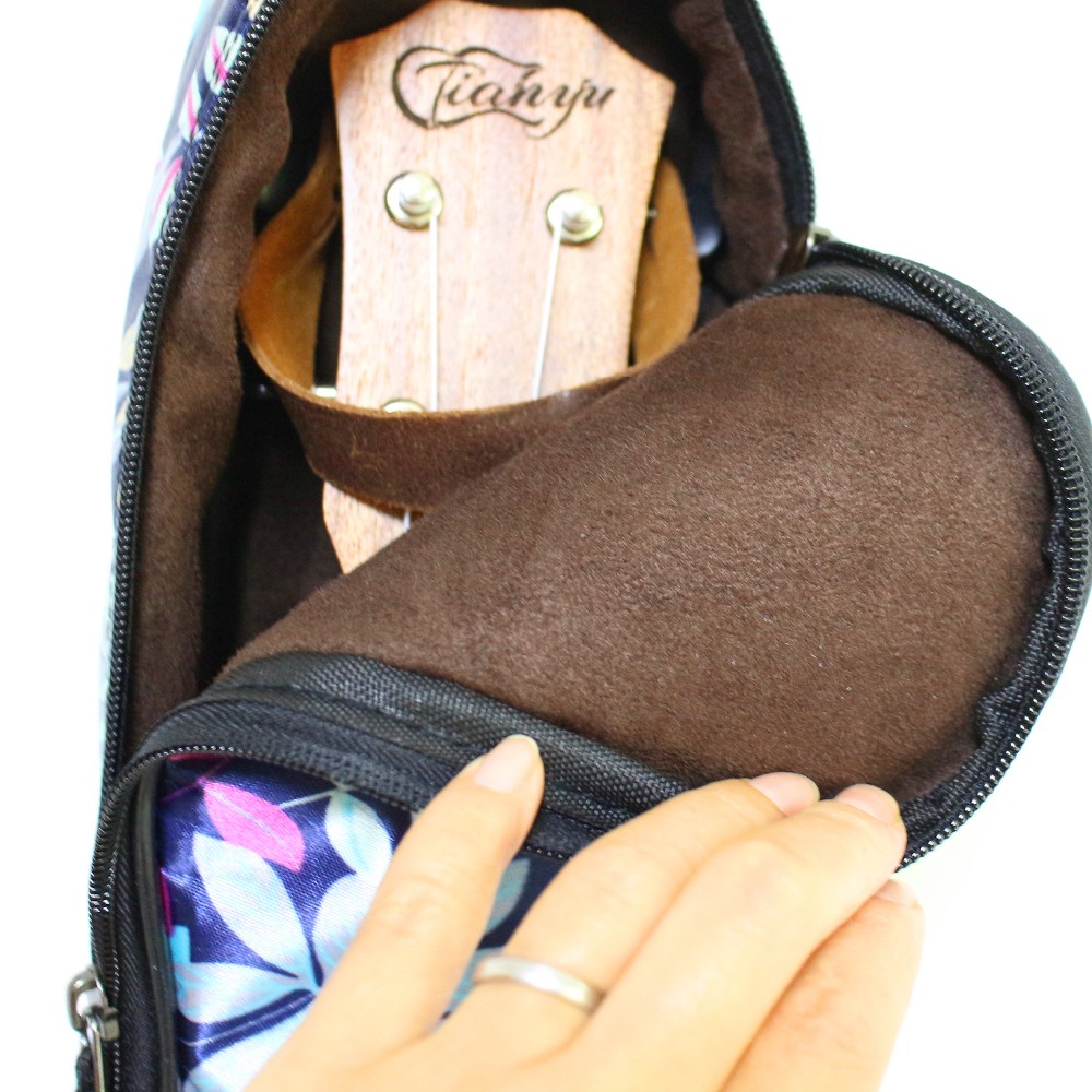 Waterproof Leaves Soprano Ukulele Case Padded 21"Ukulele Carry Bags Gig