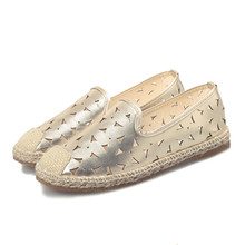 2015 Fashion Breathable Women Shoes Classic Brand Designer Floral Women Rope Soled Espadrilles Flats Shoes For