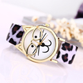 Spl Luxury Brand Women Clock Cute Glasses Cat Women Quarts Watch Brand Lovers Watch Women Leopard